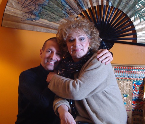 with Holly Woodlawn, West Hollywood, 2009